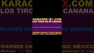 karaoke vicente fernandez  los tiros de mi canana karaokemex [upl. by Enyamrahc]