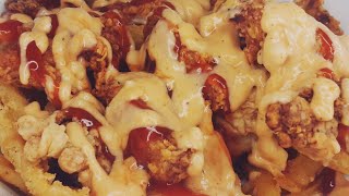 Chicken Loaded Cheese Fries  Crispy Fries with Cheese Sauce [upl. by Eustashe752]