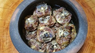 How to cook different lamb neck clay stew recipe★Kuzu gerdanboyun güveçGoatsheep neck recipe [upl. by Whit]