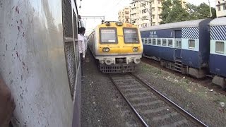 Dadar To Kurla on Mumbai Local Fast Train Footboard  Full Length Video [upl. by Ayle]