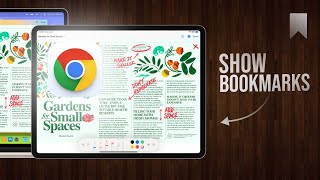 How to Show Bookmarks on Google Chrome iPad tutorial [upl. by Enaerb281]