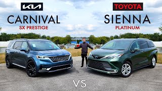 FAMILY FIGHT  2024 Toyota Sienna vs 2024 Kia Carnival Comparison [upl. by Isyed]