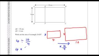 Edexcel Sample Paper 1H Question 13  Similar Shapes [upl. by Leopold]