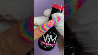 VIRAL Tie dye Nails  Easy tutorial ✨ nails viralvideo summernails nailstyle nailglam nailart [upl. by Susej]