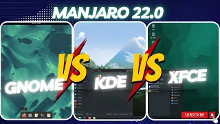 Manjaro 220  GNOME vs KDE vs XFCE RAM Consumption [upl. by Ainotna]