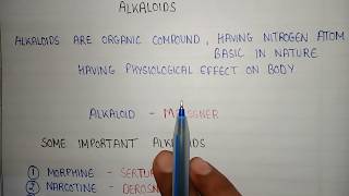 What are alkaloids  Alkaloids definition  Alkaloids in pharmacognosy [upl. by Vernon]