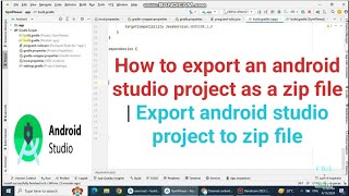 How to export an android studio project as a zip file  Export android studio project to zip file [upl. by Aicissej]