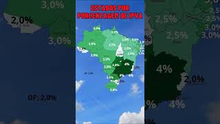 Alíquota do IPVA em cada estado do Brasil [upl. by Enohpets]