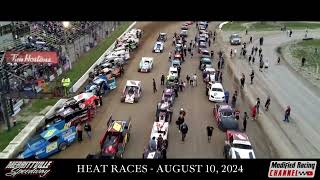 Merrittville Speedway heat races from the tower  August 10 2024 [upl. by Caryl]