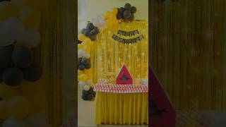 Quick birthday decoration idea at home  Party decor ideas shorts birthdaycelebration ballondecor [upl. by Krakow96]