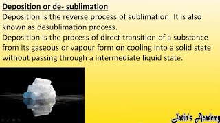 What is Deposition or Desublimation class 8th ICSE jatinacademy [upl. by Aelrac]