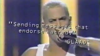 Eminem The Marshall Mathers LP Grammy Controversy  2001 News Report [upl. by Anaujahs]