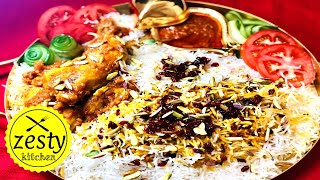 Persian Barberry Rice With Chicken  Barberry Rice  Zesty Kitchen [upl. by Yelrah529]