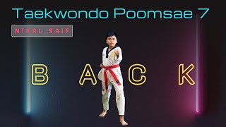 Mastering Poomsae 7 Back View Taekwondo Tutorial  Gram Theke [upl. by Lemuel566]