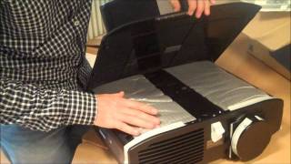 Panasonic PTAT5000E FULL HD 3D Beamer Unboxing [upl. by Bluefarb973]