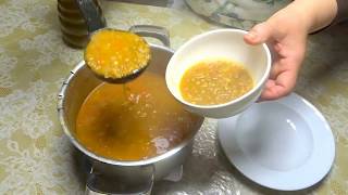 soupe aux lentilles  وجبة صحية بدون لحم شوربة العدسCuisinetunisiennezakia [upl. by Kcirddor]