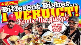 4 GUYS Different Dishes 1 VERDICT You be the JUDGE [upl. by Laresa]