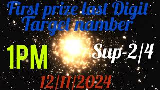 First Prize Last Digit 122024 Nagaland State Lottery Target Number Lottery Sambad Target Number [upl. by Aecila]