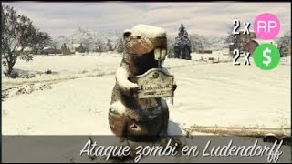 GTA Online  Ataque zombi en Ludendorff  Desafío semanal GTA 100000  250000 [upl. by Nemsaj]