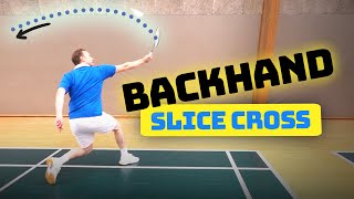 Badminton backhand slice cross court [upl. by Horwath]