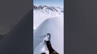 Snowboarder falls down the mountain controlled 😶 Credits travisrice gopro snowboarding [upl. by Hook86]