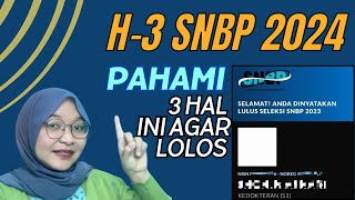 HARI PENDAFTARAN SNBP PASTIKAN 3 STRATEGI INI AGAR LOLOS SNBP 2024‼️ [upl. by Sivart223]