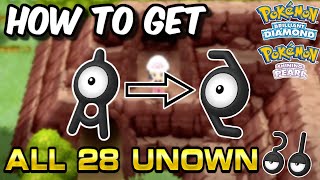 HOW TO CATCH ALL 28 UNOWN FORMS in Brilliant Diamond amp Shining Pearl  Trainer Tips With Tom [upl. by Pincas]