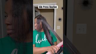 DIY SILK PRESS ROUTINE  Straight Hair Natural silkpress naturalhairstyles [upl. by Neau]