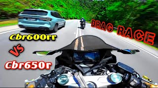 Drag Race  Honda Cbr600rr Vs Honda Cbr650r  Cbr600rr  Cbr650r [upl. by Eelan676]