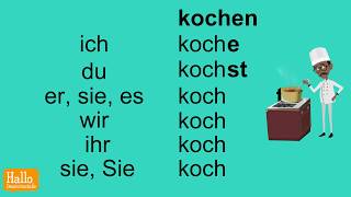 Deutsch lernen A1  Verben im Präsens konjugieren [upl. by Aiel]