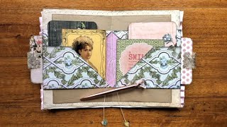 Easy MultiPocket from ONE 12x12 sheet of paper  Junk Journal [upl. by Yrohcaz]