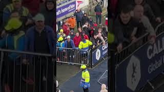 Falkirk fc v Hamilton Hamilton fans acting hard behind the stewards lol falkirkfc falkirkbairns [upl. by Nancie]