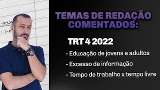 Comentários aos temas de redação do TRT4  Banca FCC  Prof Raphael Reis [upl. by Fons]