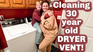 Getting My Parents a NEW WASHER amp DRYER  Cleaning out a 30 year old Dryer Vent [upl. by Jenelle]