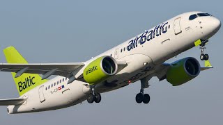 Airbus A220371  airBaltic  YLABJ  BT602  BRURIX [upl. by Hylton642]