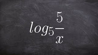 Expanding a logarithm as a difference of multiple logarithms [upl. by Woodsum]