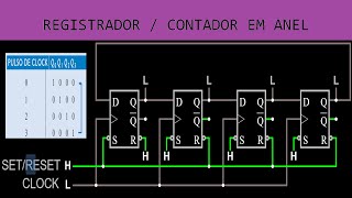 SISTEMAS DIGITAIS  Registrador de Deslocamento como Contador em Anel [upl. by Molini791]