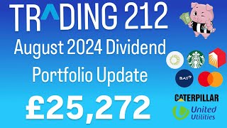 Trading 212 AUGUST 2024 Dividend Update  BEST MONTH EVER  How Much My £25000 Portfolio Paid Me [upl. by Esirec215]