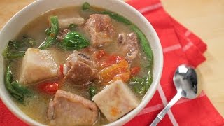 Filipino Sinigang Recipe w Pork Ribs  Asian Recipes [upl. by Colpin579]