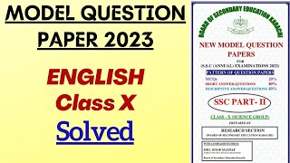 Model Paper 2023 English Class 10  Solved Do as directed  Sindh board [upl. by Fey382]