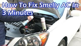 How to Fix Smelly AC in Your Car Like the Pro in 3 Minutes [upl. by Nasya]