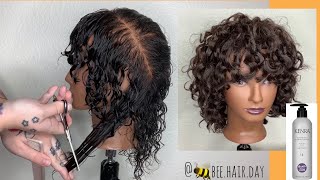 CURLY LAYERED HAIRCUT TUTORIAL [upl. by Letsyrc]