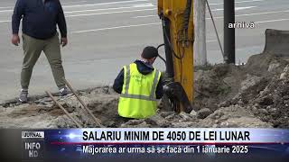 SALARIU MINIM DE 4050 DE LEI LUNAR [upl. by Nylatsyrc854]