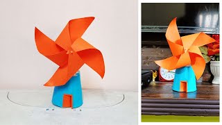 Windmill Pinwheel School Project for Children  windmill craft Do it yourself [upl. by Atiuqa]