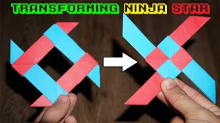 The Transforming Ninja Star 4Pointed  Amazing and Easy [upl. by Ambrosine]