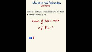 Fläche Dreieck berechnen leicht gemacht Mathe lernen mit Mathetipps 🧮 [upl. by Steiner730]