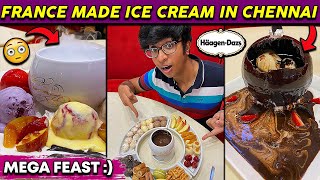 MEGA Feast at Haagen Dazs😳  France made ICE CREAM in Chennai 🥳🍨 Idris Explores [upl. by Nasya]