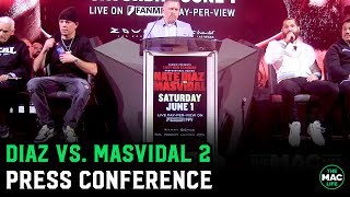 Nate Diaz vs Jorge Masvidal 2 Press Conference Full [upl. by Radmen]