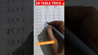 24 Table Trick  short tricks maths like share mathtricksubscribe 🔔 please [upl. by Wald]