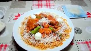 مكرونة صلصة بطريقة خاصة  Spaghetti Pasta sauce  Cusine Tunisienne [upl. by Danell]